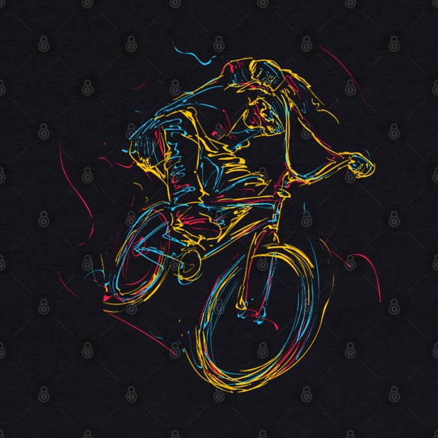 Abstract BMX boy by Rakos_merch